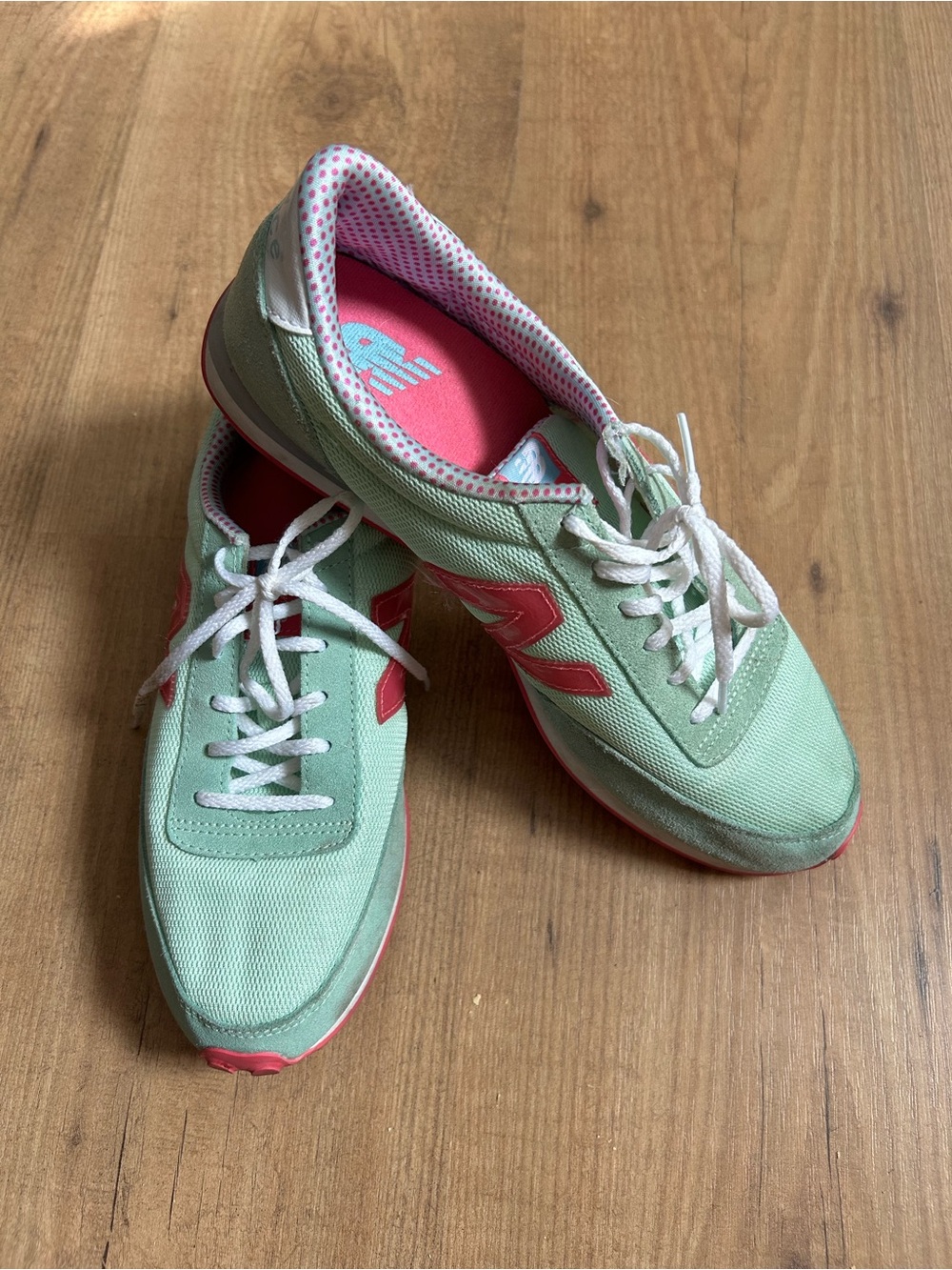 New Balance Women's Mint and Coral Running Sneakers